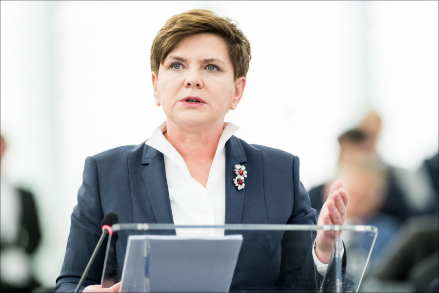 Premier Polski Beata Szydło w Parlamencie Europejskim.