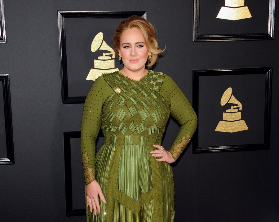Adele w czasie 59. edycji konkursu Grammy Awards w Los Angeles.